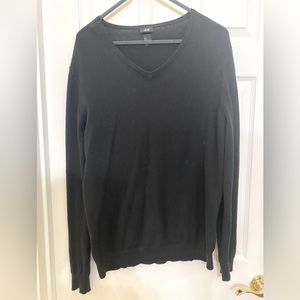 H & M black V neck sweater